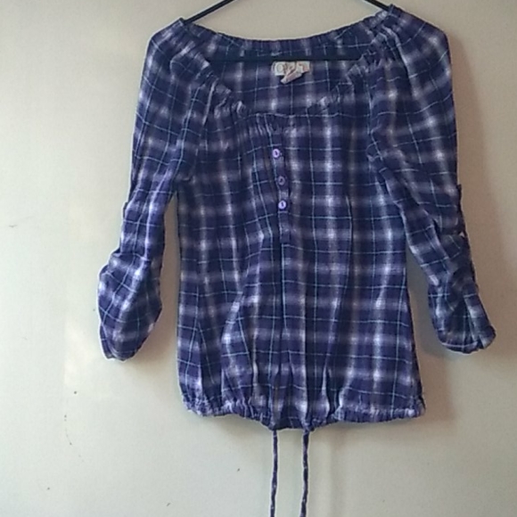 OP Purple plaid SHIRT - Picture 1 of 4